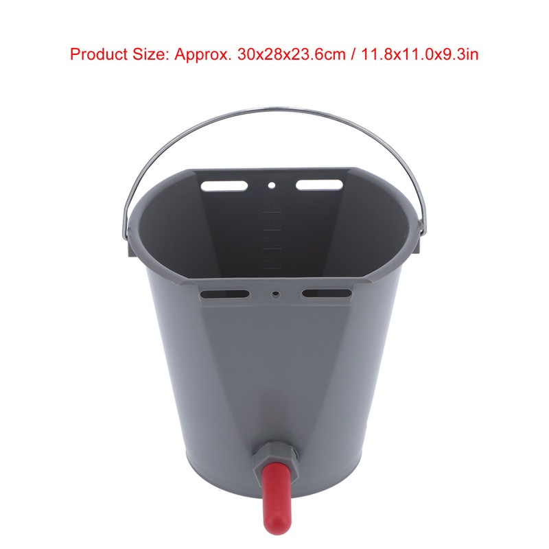8L Plastic Feeder Bucket with Nipples Check Valves Feeding Equipment