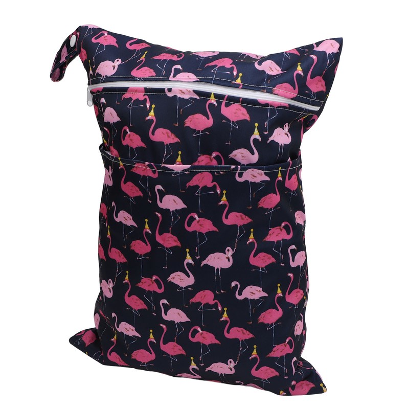 Diaper Bag Storage Pouch Waterproof Polyester Reusable Dual Zippers Diaper