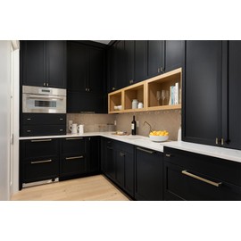 Froluya Black Wallpaper Peel and Stick Contact Paper Matte Removable Waterproof Black Peel and Stick Wallpaper 16 inch x 118 inch Self-Adhesive Contact Paper for Cabinets Bedroom Bathroom