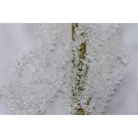 Unbranded Bell Flower Trans Crystal Clear Pressed Glass Beads 9 x 6mm Crafts Jewelry 56pcs