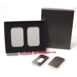 AIR-TITE Storage Box + 1oz Silver Bar Capsule Holder Insert + Display Case