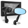 LKV Bar End Convex Mirrors Handlebar Anti-blue Rear View 360