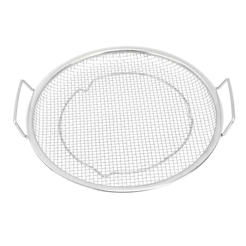 Stainless Steel Fruit Basket Double Handles Metal Mesh Drain Round