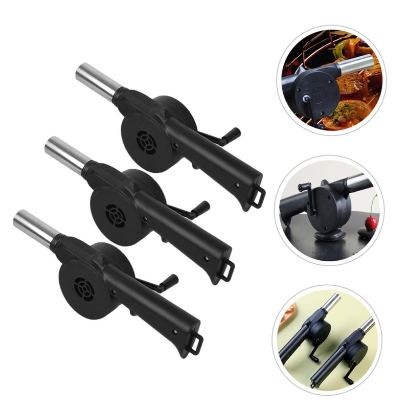 Mipcase 3Pcs Portable Hand Crank Blower for Manual Fire Blower