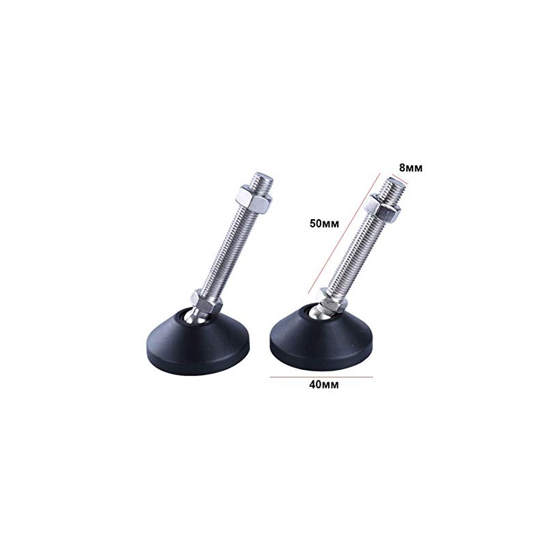 Niveladores de pies giratorios, 6 niveladores de patas M8 ajustables,