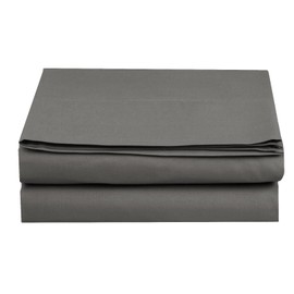 Elegant Comfort Premium Hotel Quality 1-Piece Flat Sheet, Luxury & Softest 1500 Thread Count Egyptian Quality Bedding Flat Sheet, Wrinkle, Stain and Fade Resistant, Queen, Grey