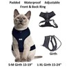 Dexil Luxury Cat Harness Padded and Water Resistant (Black L-XL)