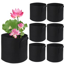 6Pcs Lily Plant Pots for Pond, Aquatic Pond Planter for Pond Durable Breathe Reusable Fabric Plant Bags for Aquatic Plants, Potato, Carrot, Onion, Flower (3 Gallon)