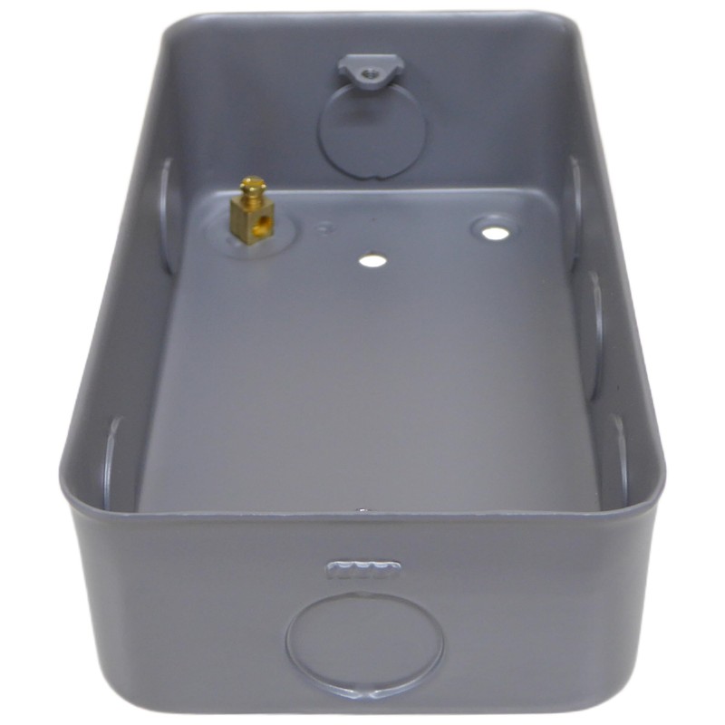 Metal Clad Double Pole Socket 2 Gang 13A Switched with