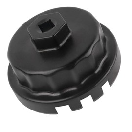 Juxtapiq 64mm Oil Filter Wrench for Toyota, Lexus, Camry, Oil Filter Cap Wrench Tool (Black)