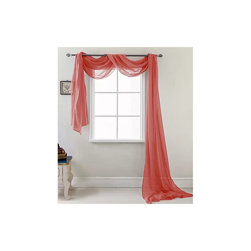 Comfy Deal Beautiful Elegance Fully Stitched Window Sheer Voile Scarf