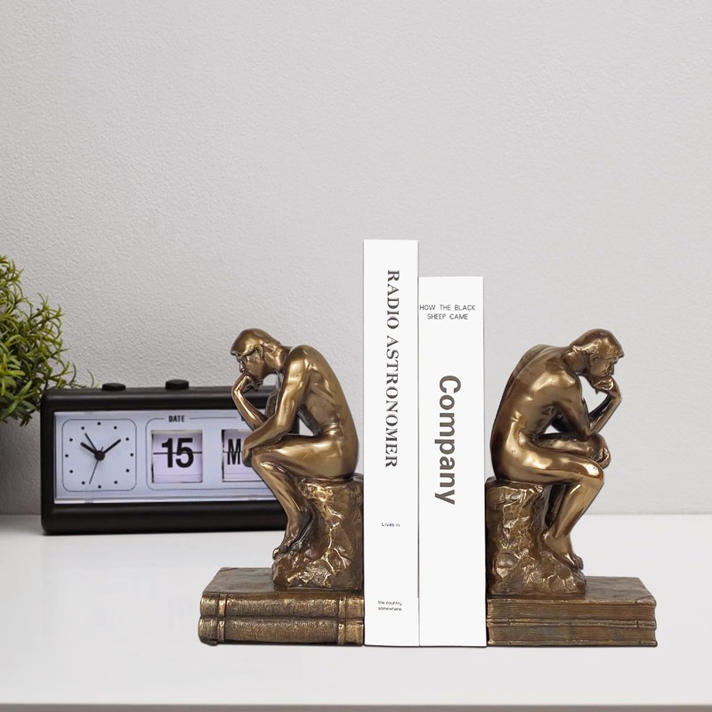 Cool Bookends Gold Decorative Unique Book Ends Book Stopper The
