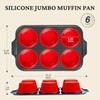 BRONYPRO Jumbo Silicone Muffin Pan with Metal Frame, 3.5" Large