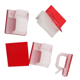 120 Stück selbstklebende Kabelklemmen, Weihnachten hängende Lichterkette Lichterketten Clips Haken Home Dekorationen, Outdoor klebrigen Draht Halter Desktop-Kabel-Manager-Halter, weiß