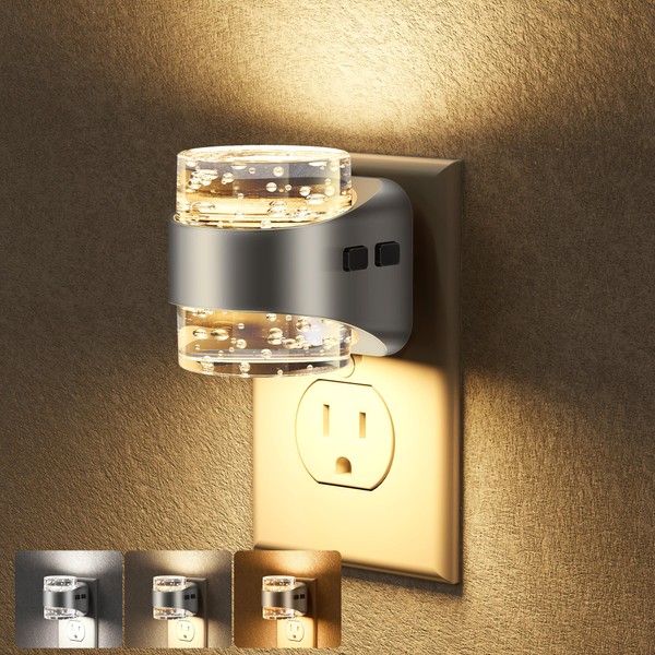Briignite Night Light Plug into Wall, Dimmable Night Light with
