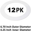 12 Pack Gloss White Goof Trim Ring for 4 Inch