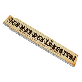 Wooden Ruler with Funny Saying "Ich hab den Längsten!" Ruler The Size Matters Not Only for Rulers but also in Other Areas