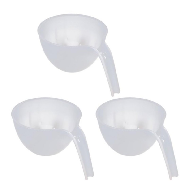 3-Piece Plastic Mixing Bowls with Handle, Nesting Colorful Prep Bowls