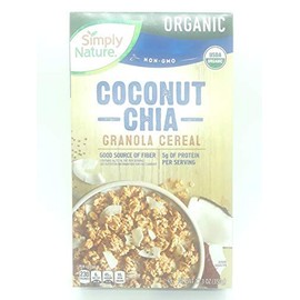 Simply Nature Coconut Chia Granola Cereal, Organic, 12.3 oz-set of 2