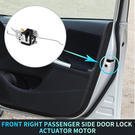 X AUTOHAUX Replacement Front Right Passenger Side Power Door Lock Actuator Motor for Toyota Tacoma 1997-2004 Door Latch Actuator Assembly Replace No.6931004010 Black