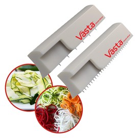 Vasta Veggie & Fruit Sheet Slicer– BPA-Free Stainless Steel Blades - Create Low Carb, Keto, Vegan, Vegetarian Spaghetti & Pappardelle out of Vegetables & Fruits- 2 Blades