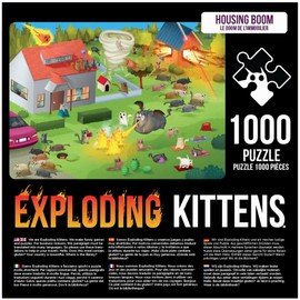 Housing Bloom Jigsaw Puzzle by Exploding Kittens - 1000 Pieces Jigsaw Puzzle for Adults, Teens, and Kids - Cat Puzzle, Funny Puzzle, Art Puzzle