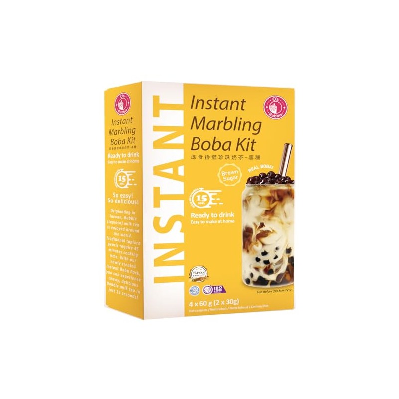 O's Bubble Instant Marbling Boba Tea Kit with Brown Sugar