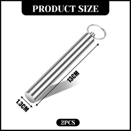 QZKJQDD 2 Pcs Toothpick Holder Metal Portable, Pocket Waterproof Case Toothpicks Container with Keychain, Mini Toothpick Dispenser for Storage Toothpick Needle Pill Swab for Camping Travel Picnic