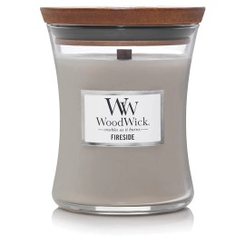 WoodWick Medium Hourglass Candle, Fireside Scent, Premium Soy Blend Wax, Plus...