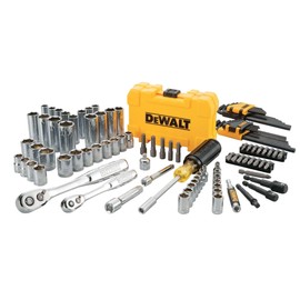 DEWALT Kit de herramientas mecnicas y set de llaves, de 14 y 38 pulgadas, SAE, 108 piezas (DWMT73801)                                                 