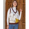 Yimoon Womens Cat Sweater Vest V Neck Y2k Graphic Knit