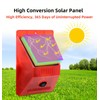 Lancoon Solar Alarm Strobe Light with Remote Control Motion Sensor