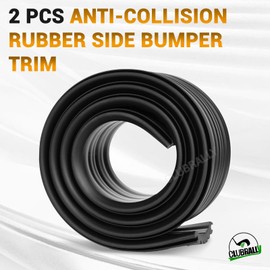 CLUBRALLY Golf Cart Floor Edge Guard Sill Protector, 2 PCS Anti-Collision Rubber Side Bumper Trim for Club Car DS 1987-Up, OEM#1013983/101347501（42.5" L×2.6" W）