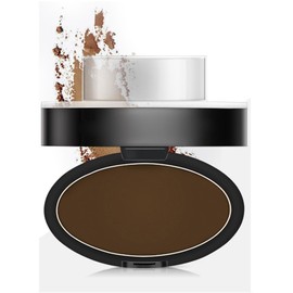 GL-Turelifes Eyebrow Powder Eyebrow Stamp Set, Eye Brow Powder Kit with Brow Stamp Long Lasting Easy Use Eyebrow Stamp Kit Delicate Shape Natural Eyebrow Makeup (#6 Dark Brown)