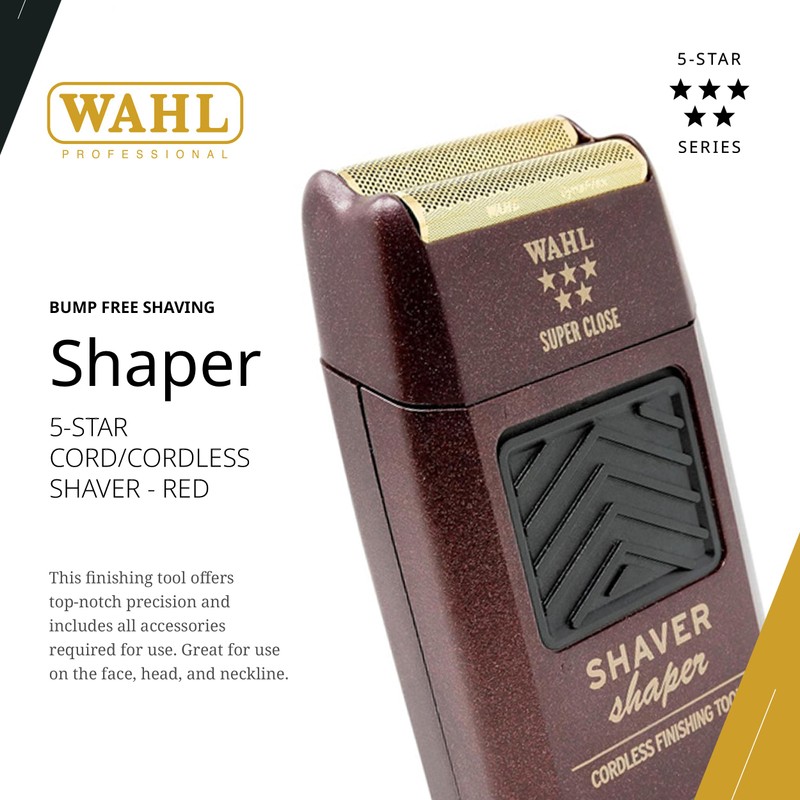 Wahl Professional 5 Star Shaver/Shaper Cord/Cordless Foil Shaver | Gold