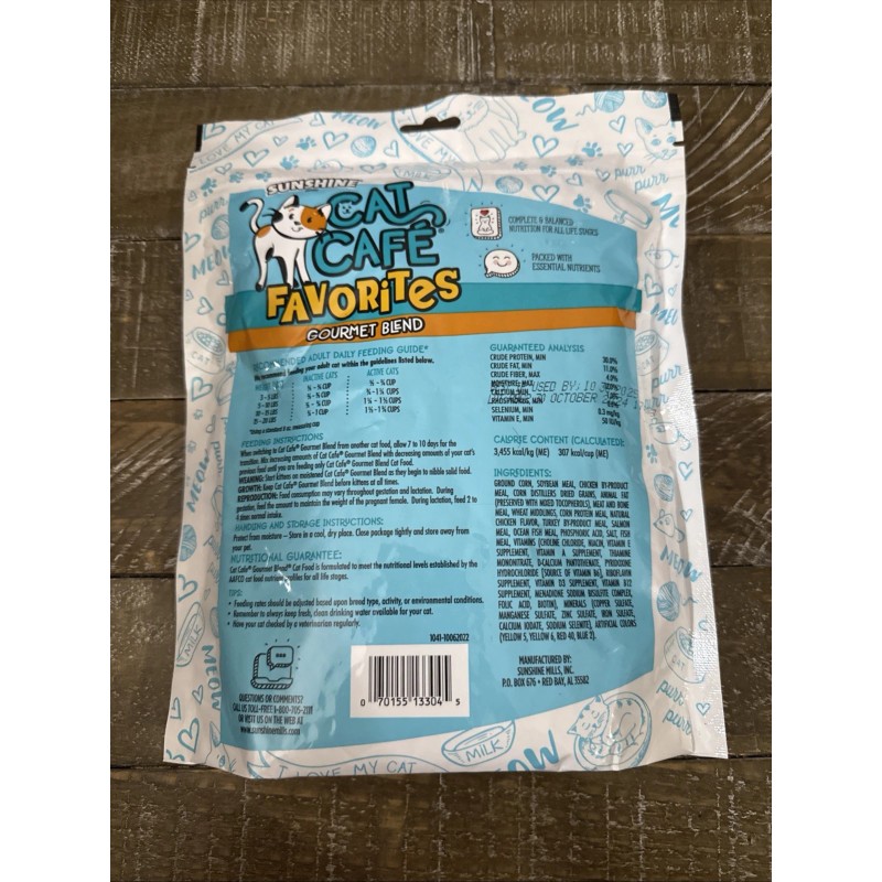Sunshine Cat Cafe Favorites Gourmet Blend Cat Food