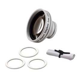 Flip Video 2.0x Telephoto (Modification Style) Magnetic Lens + Cronies Micro-Fiber Cleaning Cloth