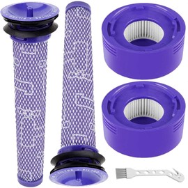 EFOTIML Staubsaugerfilter-Ersatz-Set für Dyson V7, V8 Animal und V8 Absolute schnurlosen Staubsauger, 2 Nachfilter, 2 Vorfilter, ersetzt Teilenummer 965661-01 und 967478-01, 4 Stück
