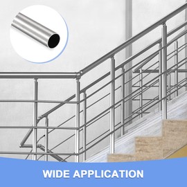 GLOKUUCA 304 Stainless Steel 10mm OD 300mm Length - 3Pcs Round Metal Pipe Fits for Industrial Applications - Stainless Steel Seamless Straight Pipe Tube - (0.5mm Thickness)