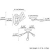 Angle Simple Folding Coat Towel Hook, Metal Robe Hook, Bathroom