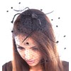 jowiha Women's Hat with Veil Mini Top Hat Fascinator with