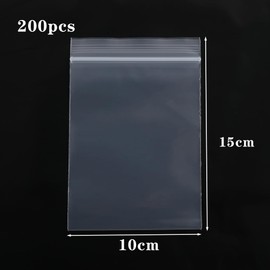 newlng Pack of 200 Ziplock Bags, Small Zip Bags, 10 cm x 15 cm, Resealable Plastic Bags, Sealable Bags, Polybag with Press Closure, Small (Available in Various Sizes)