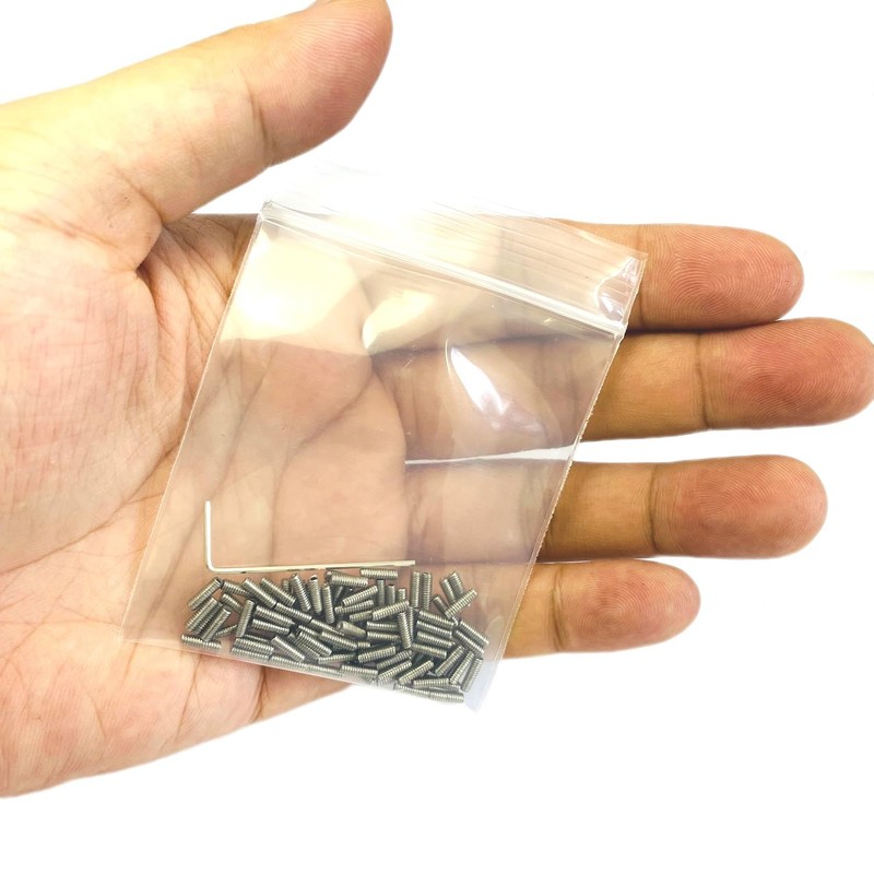 ZDingTech 100pcs M2 X 6mm 304 Set Screws Stainless Steel