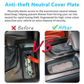Anti-theft Neutral Cover Plate Compatible with Dodge Charger 2015-2023, 304 Stainless Steels Anti-theft Device with Tamper-resistant Screw and Specialized Screwdrivers for Dodge Charger Accessories