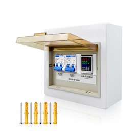 BOQNZN Prewired Transfer Panel with Multi-Function Digital Display, 240V 60A Manual Transfer Switch Kit for Portable Generators 15000 Watts, Easy Wiring