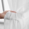 HLC.ME White Rod Pocket Sheer Voile Window Curtain Panels for