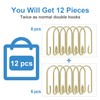 12 Pack Double Shower Curtain Hooks Rings,TENOVEL Double Sided Shower
