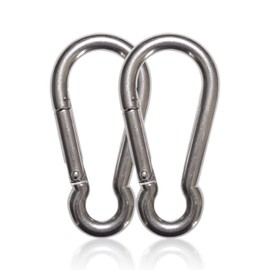Maky Outdoors Heavy Duty Carabiners 4.7" 990LB Weight Capacity Per Clip - Strong Spring Action Snap Hook Attachment, Anti-Rust - for Hammocks, Punching Bags, Swing Chairs, Gym Equipment (2 Pieces)