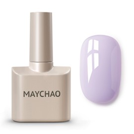 MAYCHAO 15ML Lilac Purple Gel Nail Polish 1Pc Gentle Purple Gel Polish Soak Off UV LED Nail Lamp Curing Nail Polish Gel for Nail Art Manicure Salon DIY at Home, 0.5 OZ