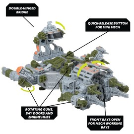 Snap Ships Forge Claymore CR-76 Combat Transport -- Build to Battle -- Features Moving Pieces and Real Firing Action -- Ages 8+